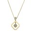 Gargantilla oro 18k rombo con circonitas